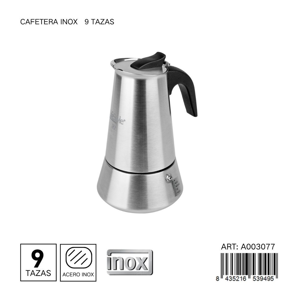 Cafetera de inox 9 tazas - Utensilios de cocina para café