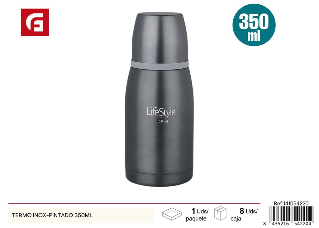 Termo inox-pintado 350ml para mantener bebidas calientes o frías