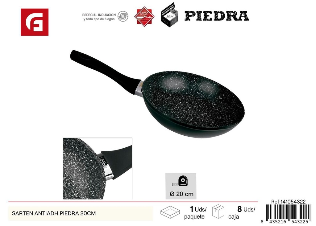 Sartén antiadherente de piedra 20cm para cocina