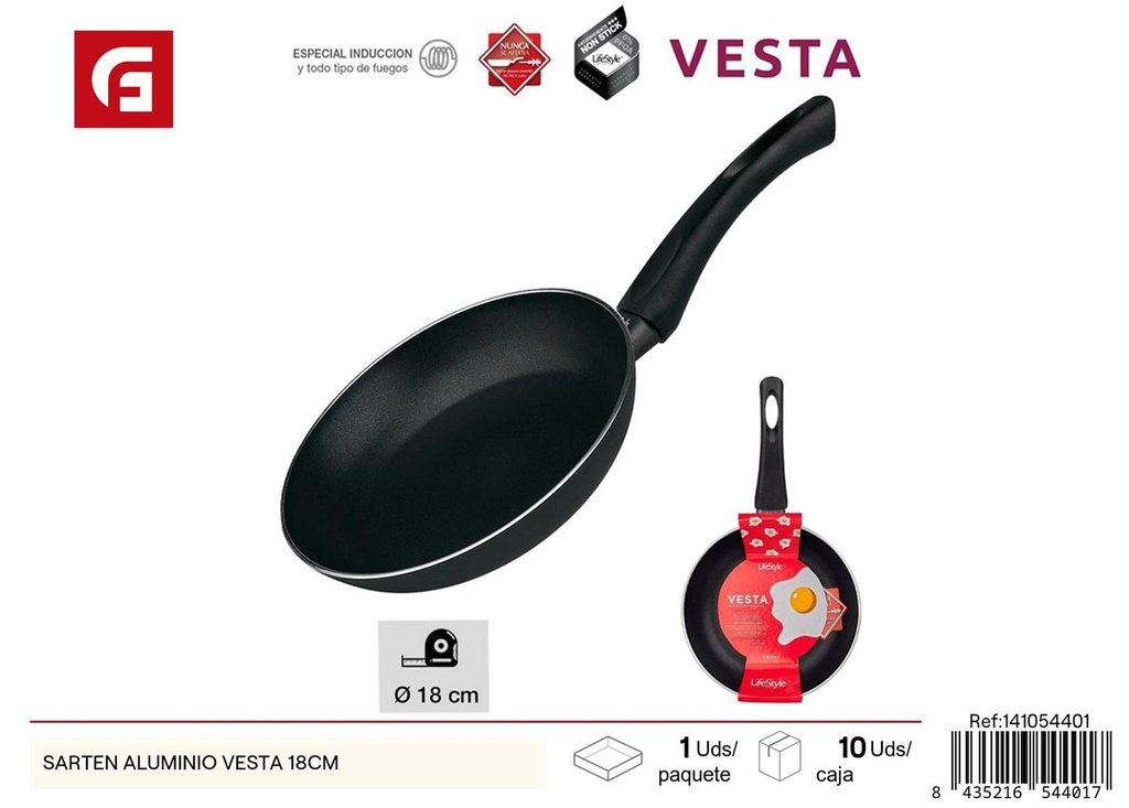 Sartén de aluminio Vesta 18 cm - Utensilios de cocina