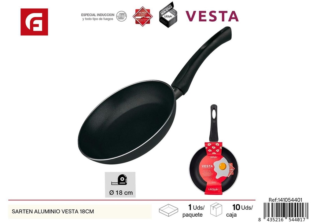 Sartén de aluminio Vesta 18cm antiadherente