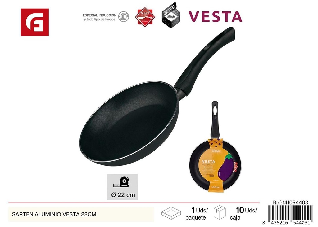 Sartén de aluminio Vesta 22cm para cocina