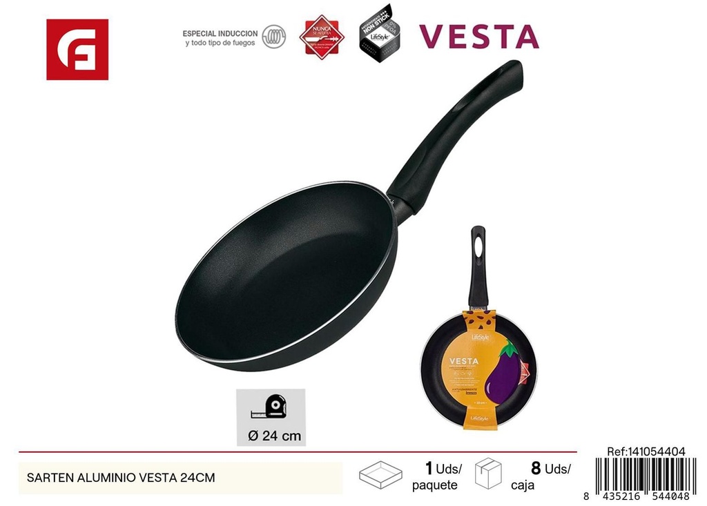 Sartén de aluminio Vesta 24 cm - Utensilios de cocina