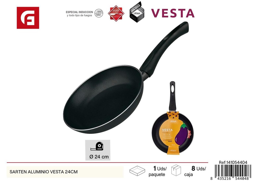 Sartén de aluminio Vesta 24cm