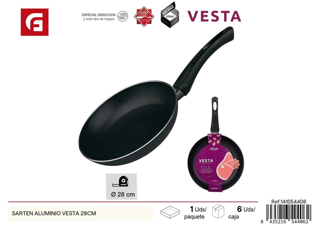 Sartén de aluminio Vesta 28cm para cocinar