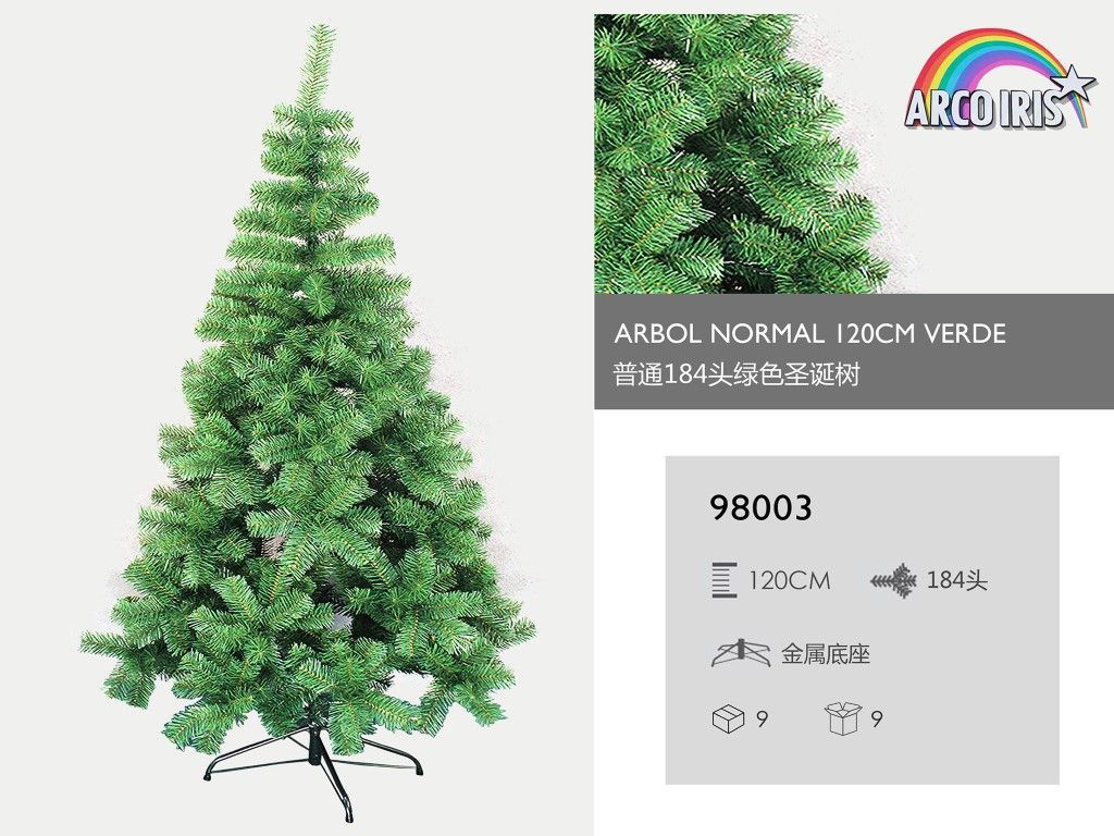 Árbol de Navidad verde 120cm