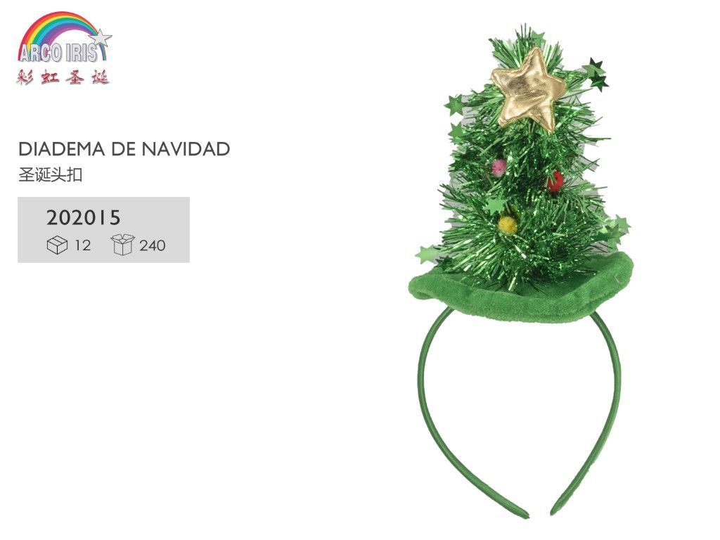 Diadema de Navidad con adornos