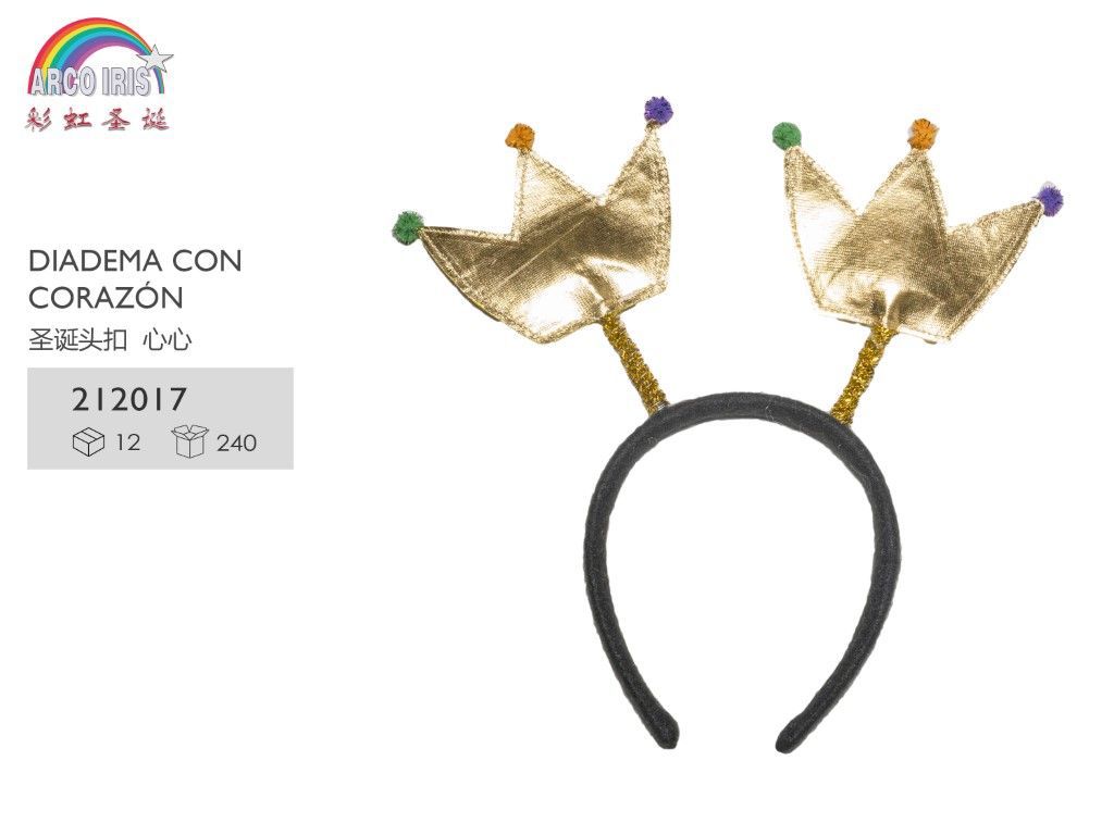 Diadema con corona de Navidad