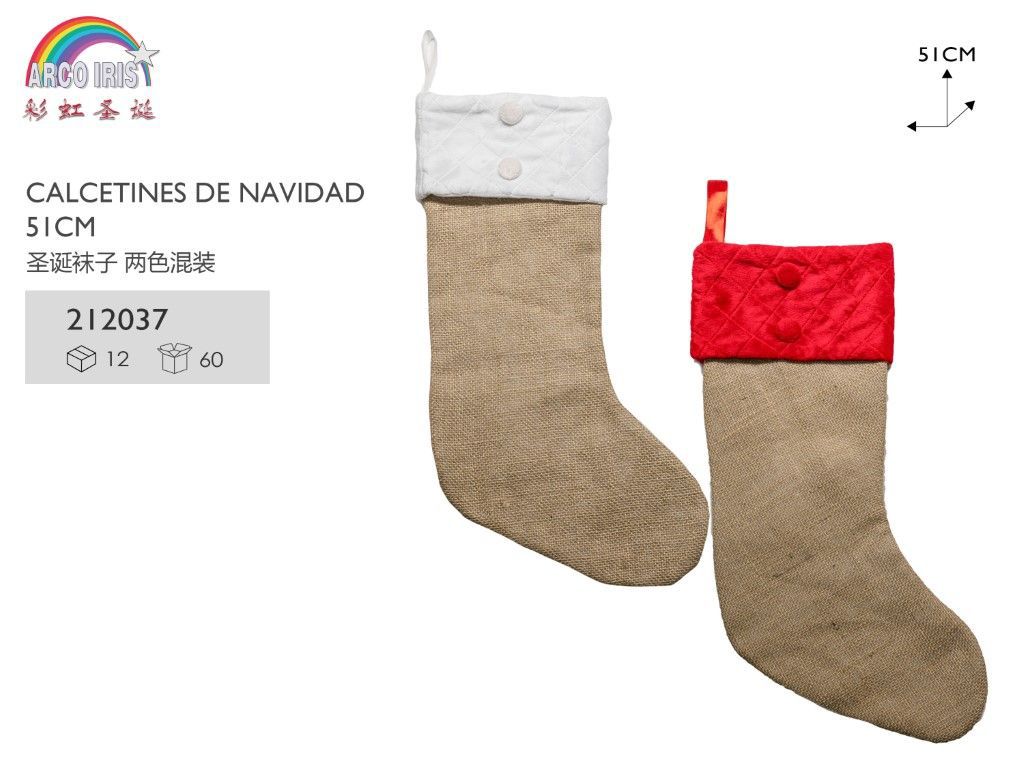 Calcetines de Navidad decorativos 20cm para Navidad