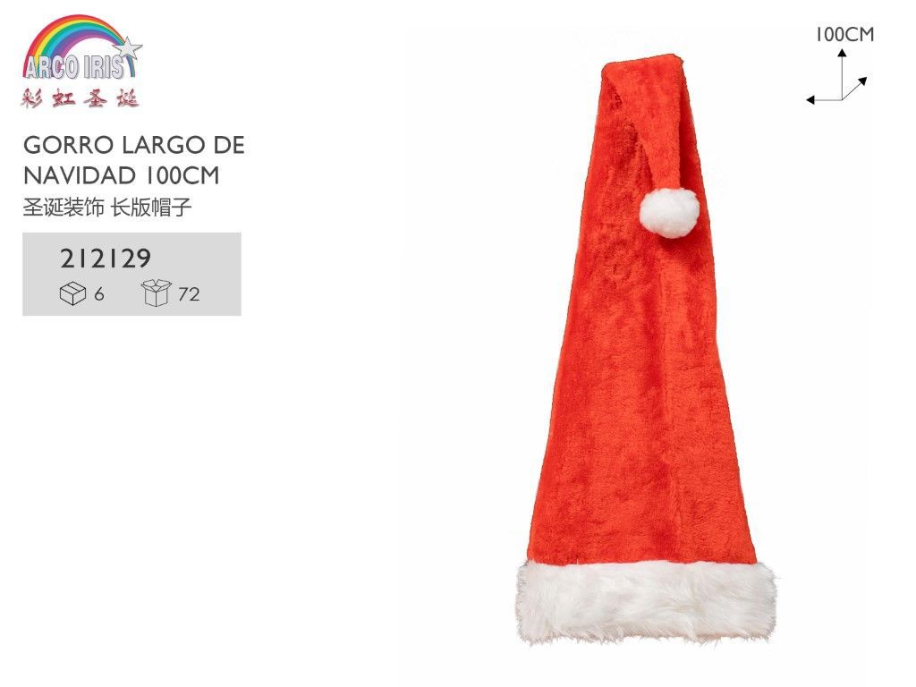 Gorro de Navidad largo 140cm