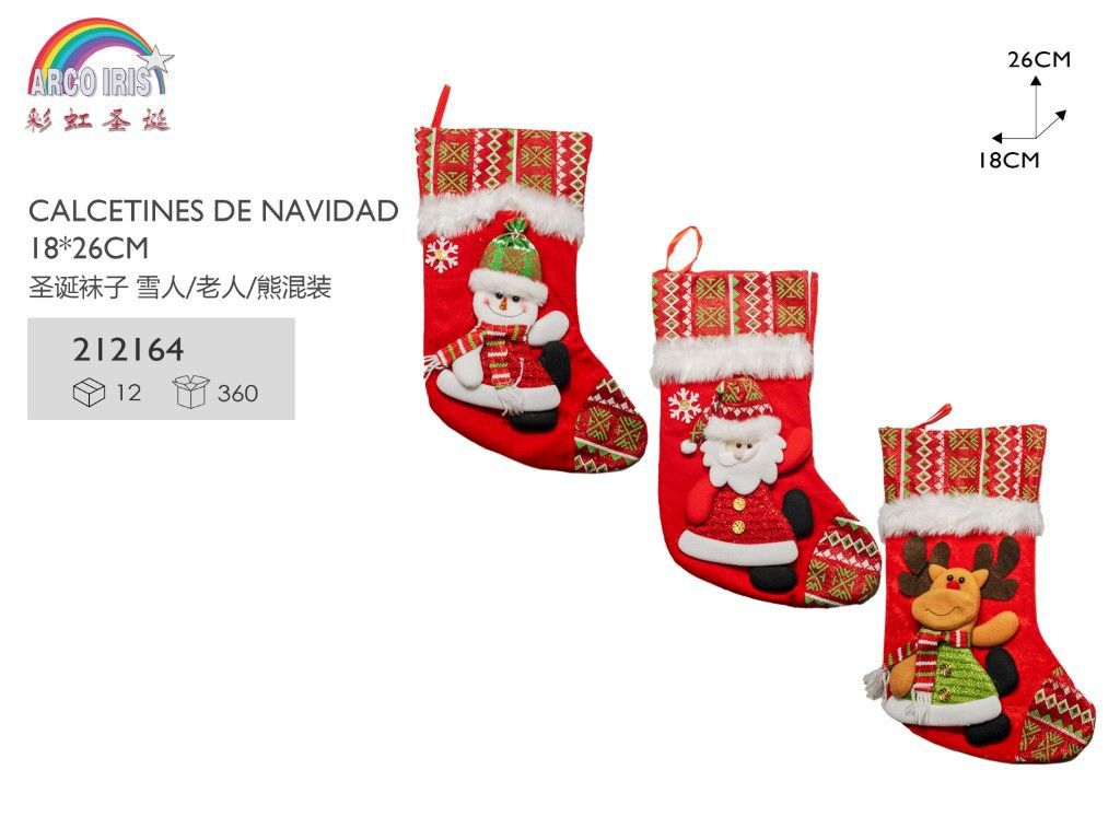 Calcetines de Navidad (360) para decoración festiva