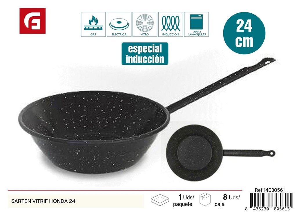 Sartén vitrificada 24 cm - Utensilios de cocina