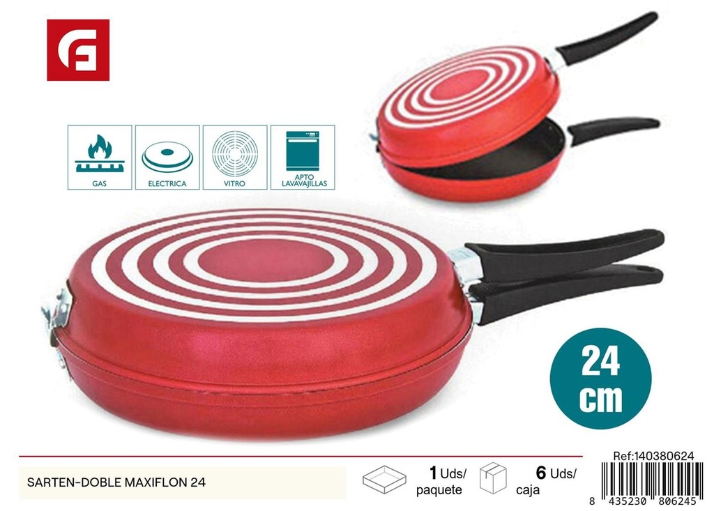Sartén doble para pancakes 24cm - Utensilios de cocina