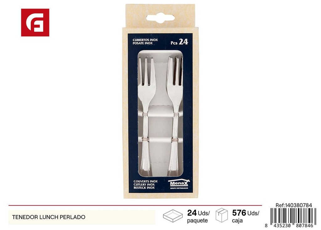 Tenedor perlado para lunch - Utensilios de mesa