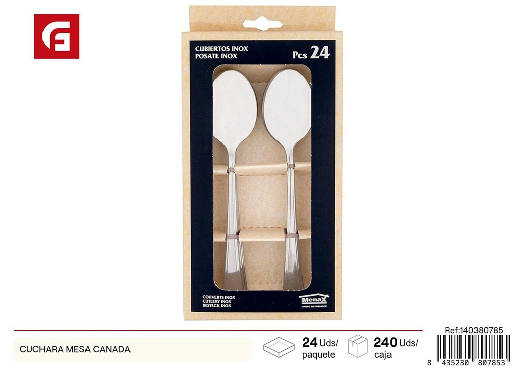 Cuchara de mesa modelo Canadá para cocina y comedor