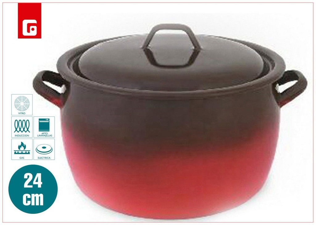 Olla fuego 24cm para cocina