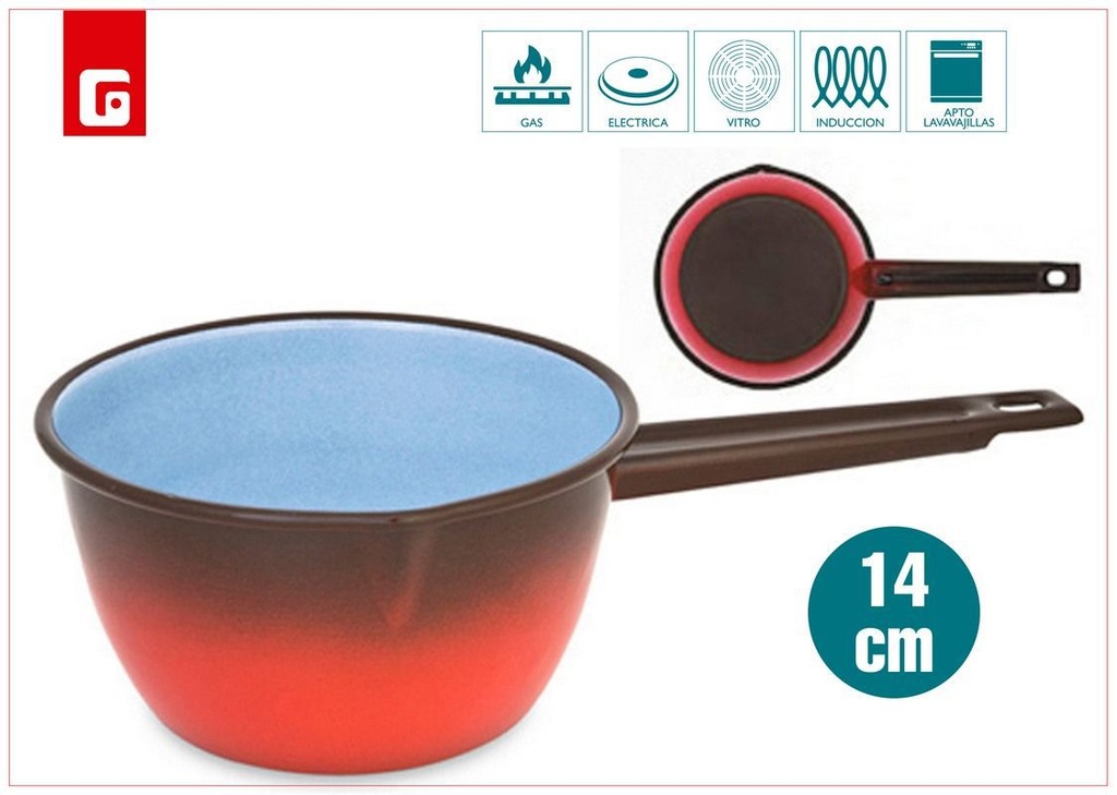 Cazo fuego bombado 14cm para cocina