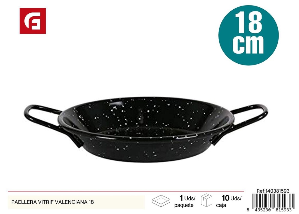 Paellera vitrif valenciana 18cm - Utensilios de cocina