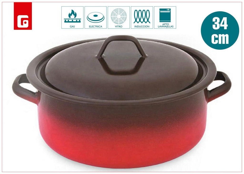 Cacerola de fuego 34cm para cocina