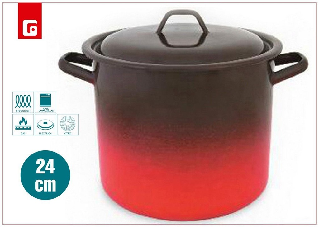 Olla fuego alta 24cm para cocinar