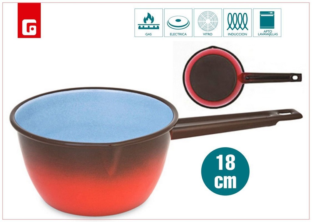 Cazo de fuego bombado 18cm para cocina