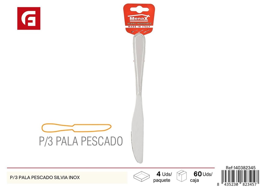 Pala de pescado Silvia inox set 3pcs