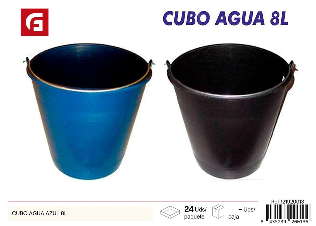 Cubo de agua azul 8L