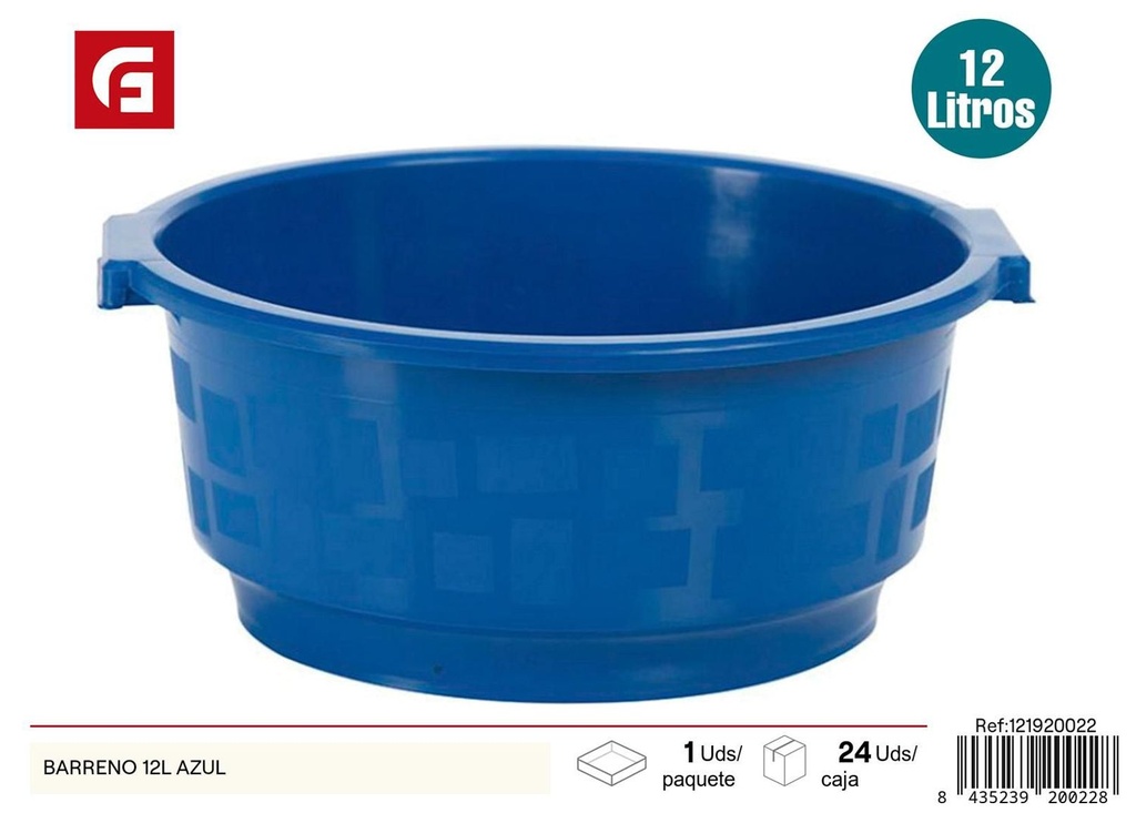 Barreno azul 12L - Utensilios de plástico para el hogar