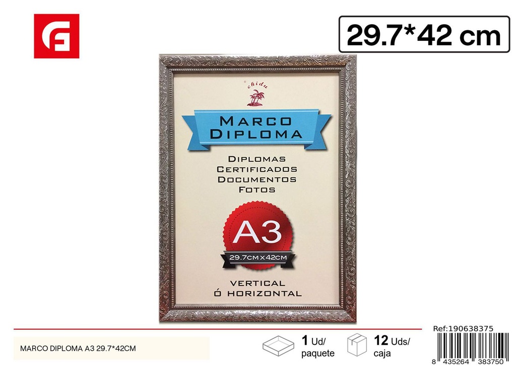 Marco diploma A3 PS-640 29.7x42cm