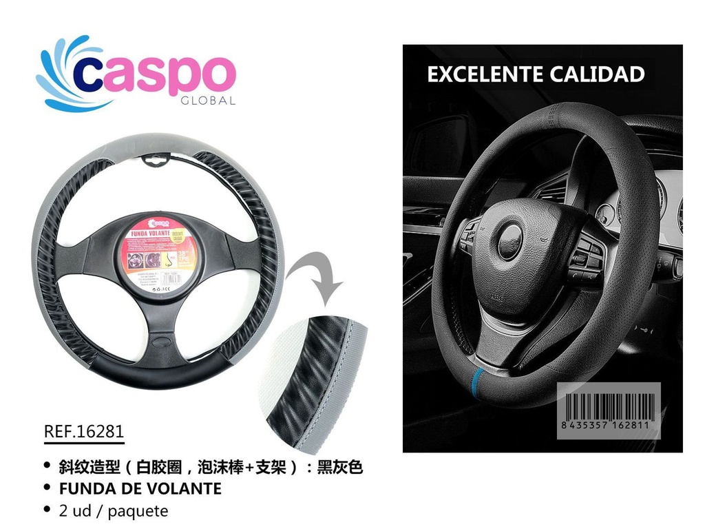 Funda para volante de coche ajustable y resistente