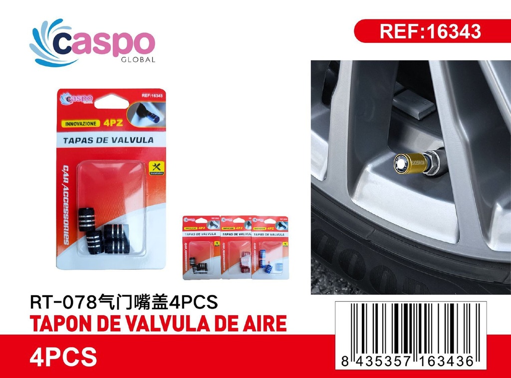 Tapon de válvula de aire RT-078 4pcs para coches