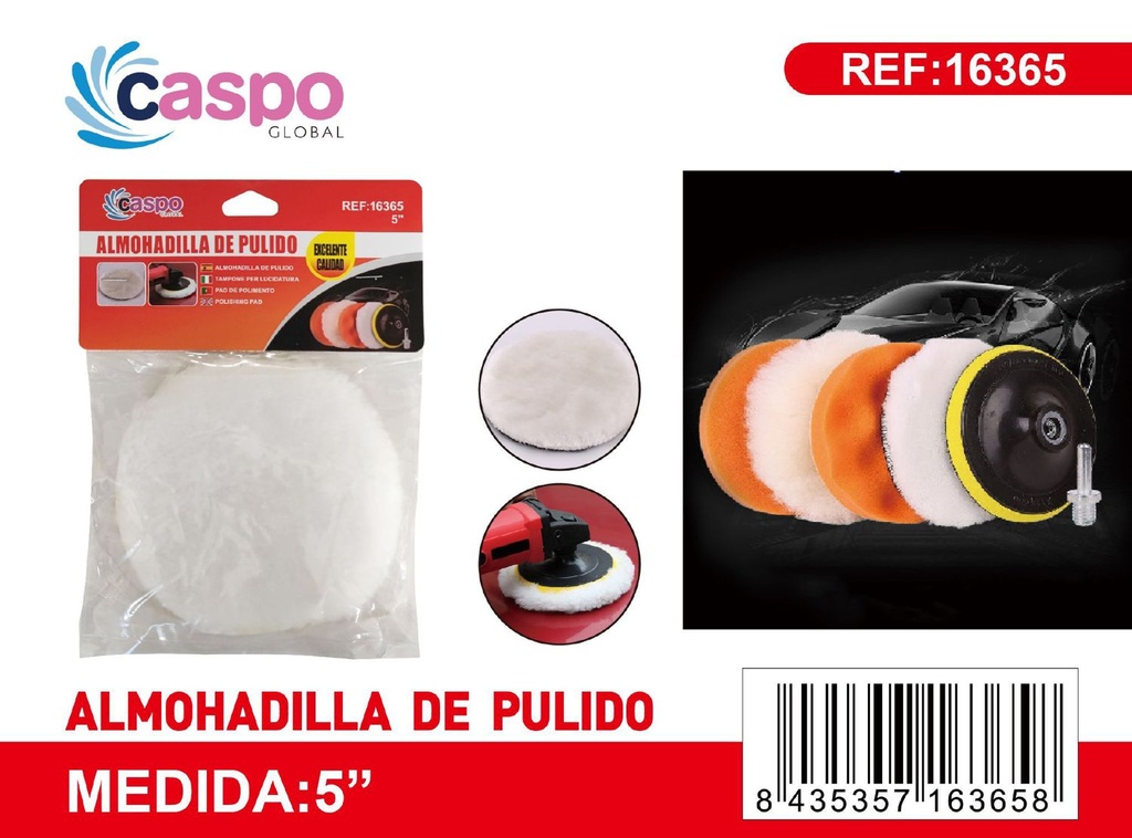 Almohadilla de pulido 5" para automóviles