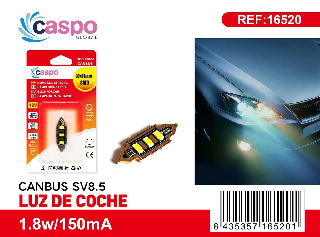 Luz de coche CB1041-5730 CANBUS SV8.5