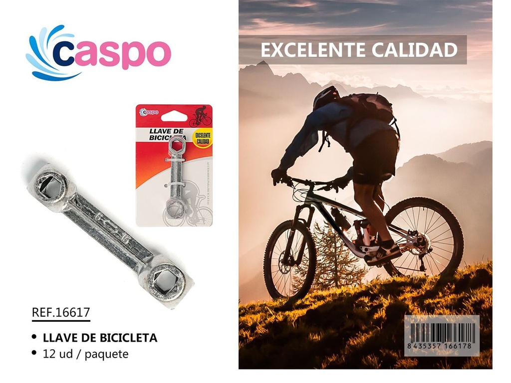 Llave de bicicleta para mantenimiento y reparaciones