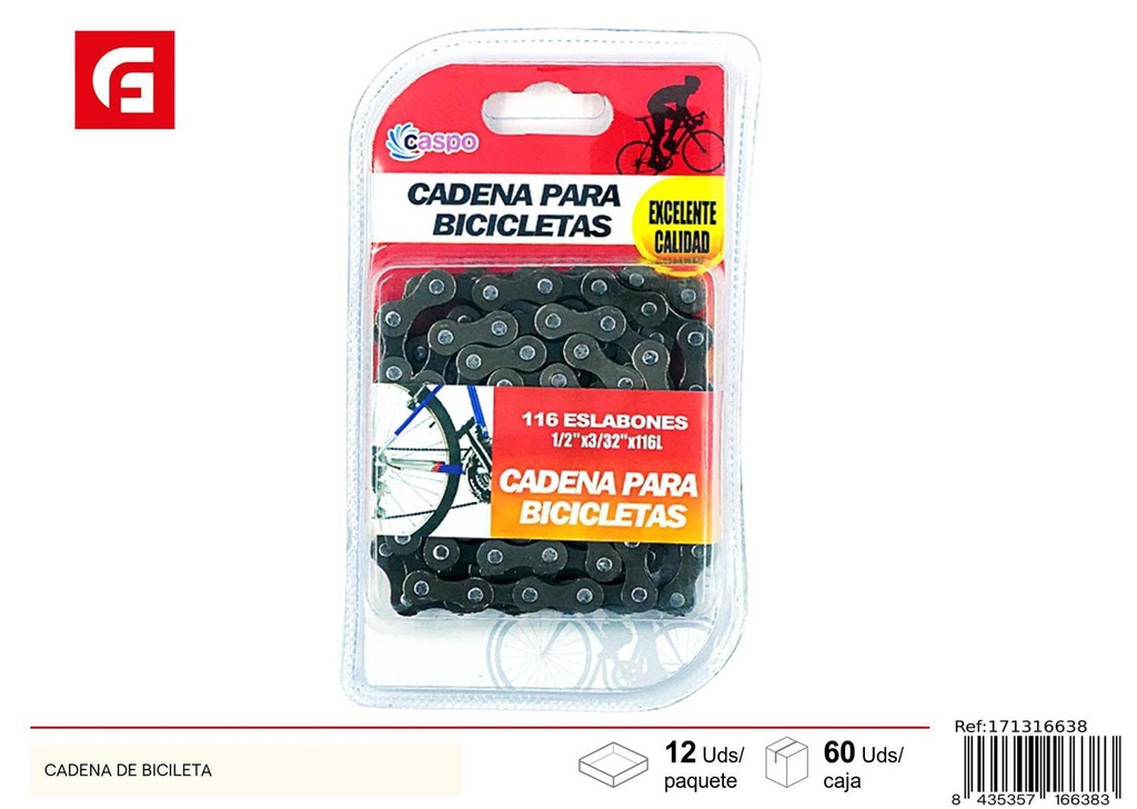 Cadena de bicicleta 116LLT-002 para ciclismo