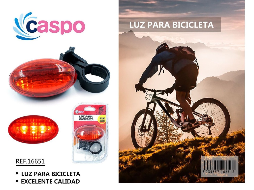 Luz de bicicleta trasera de seguridad