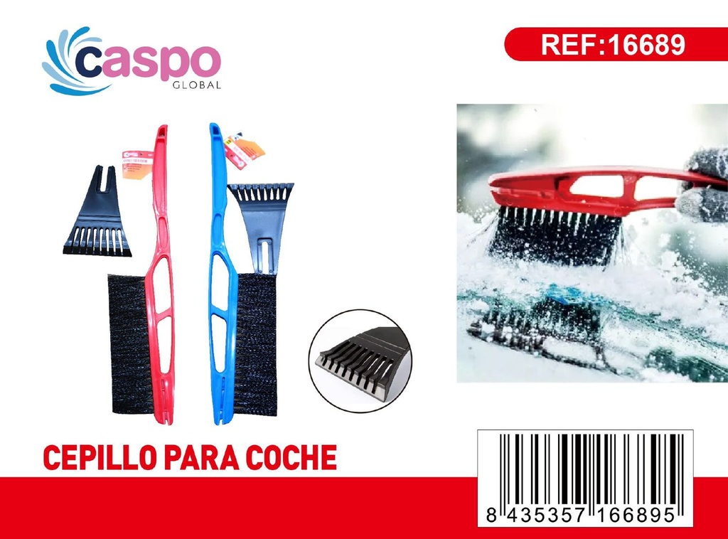 Cepillo para coche con removedor de hielo para limpieza