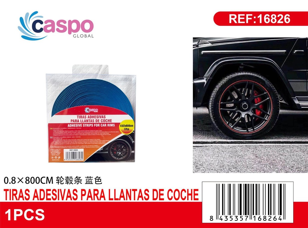 Tiras adhesivas para llantas de coche