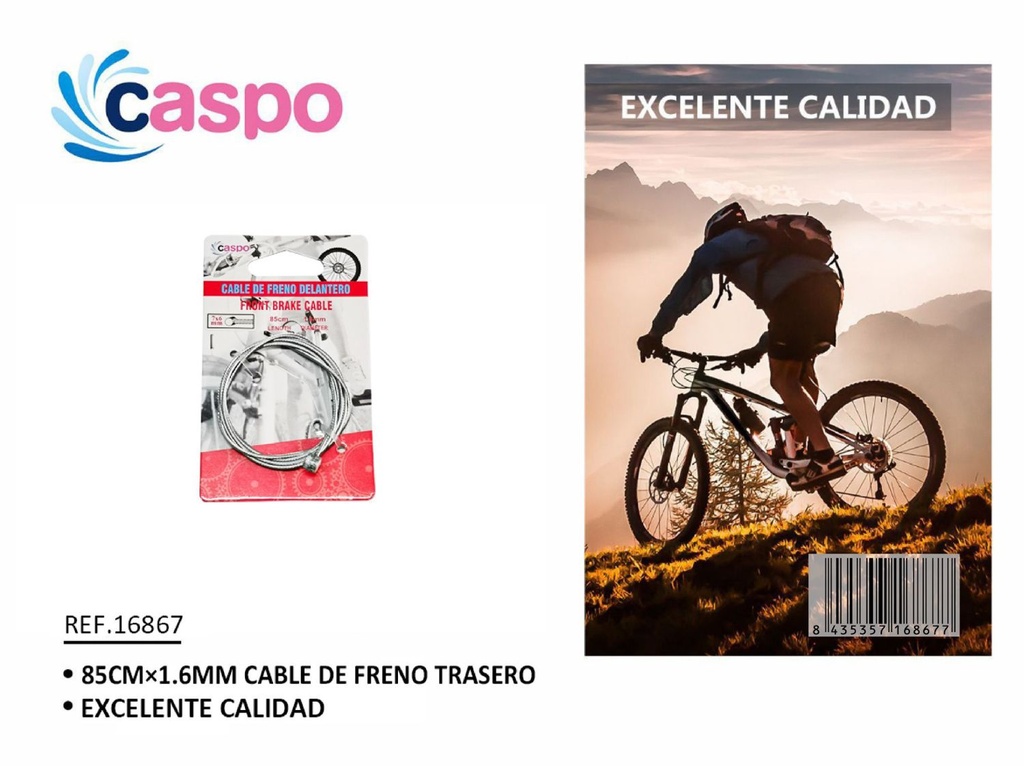 Cable del freno para bicicleta 1.6x850mm