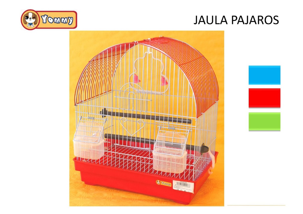 Jaula para pájaros 33.5x26x37.5cm, accesorio para mascotas