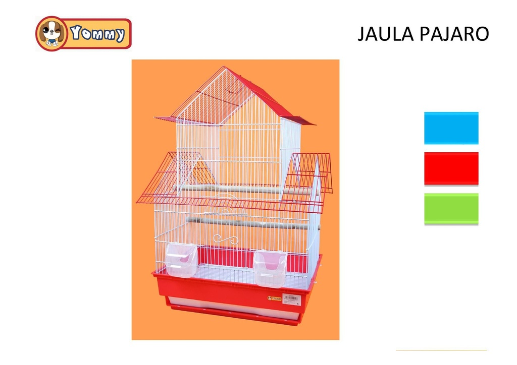 Jaula de pájaros de colores 52X40.5X70CM - Accesorios para mascotas