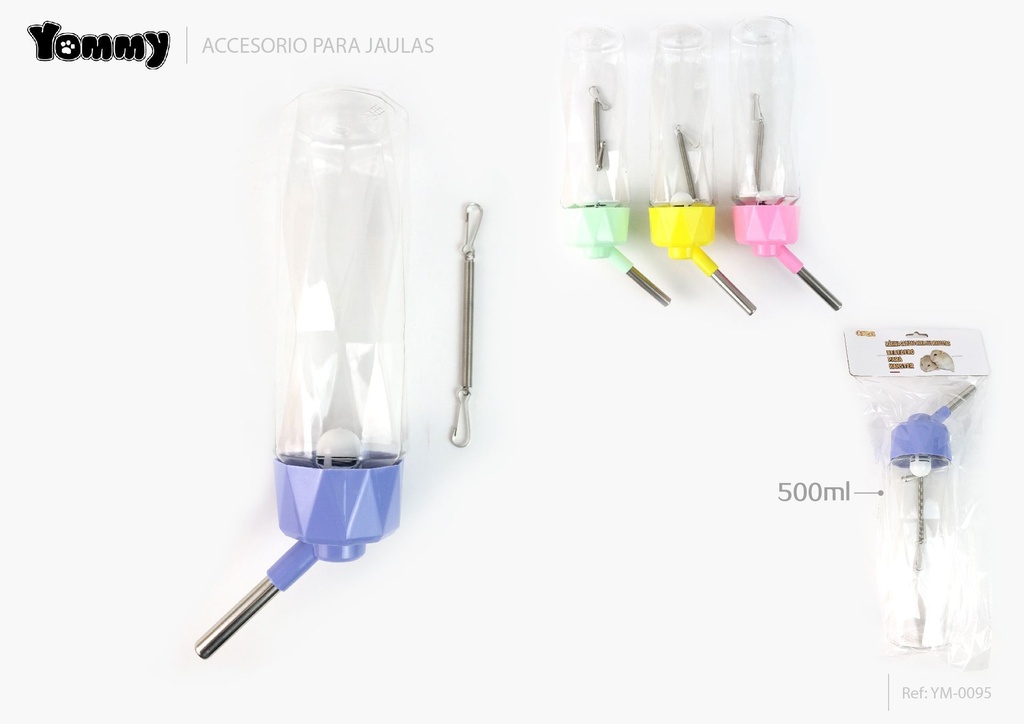 Bebedero 500 ml de diseño diamante - Accesorios para mascotas