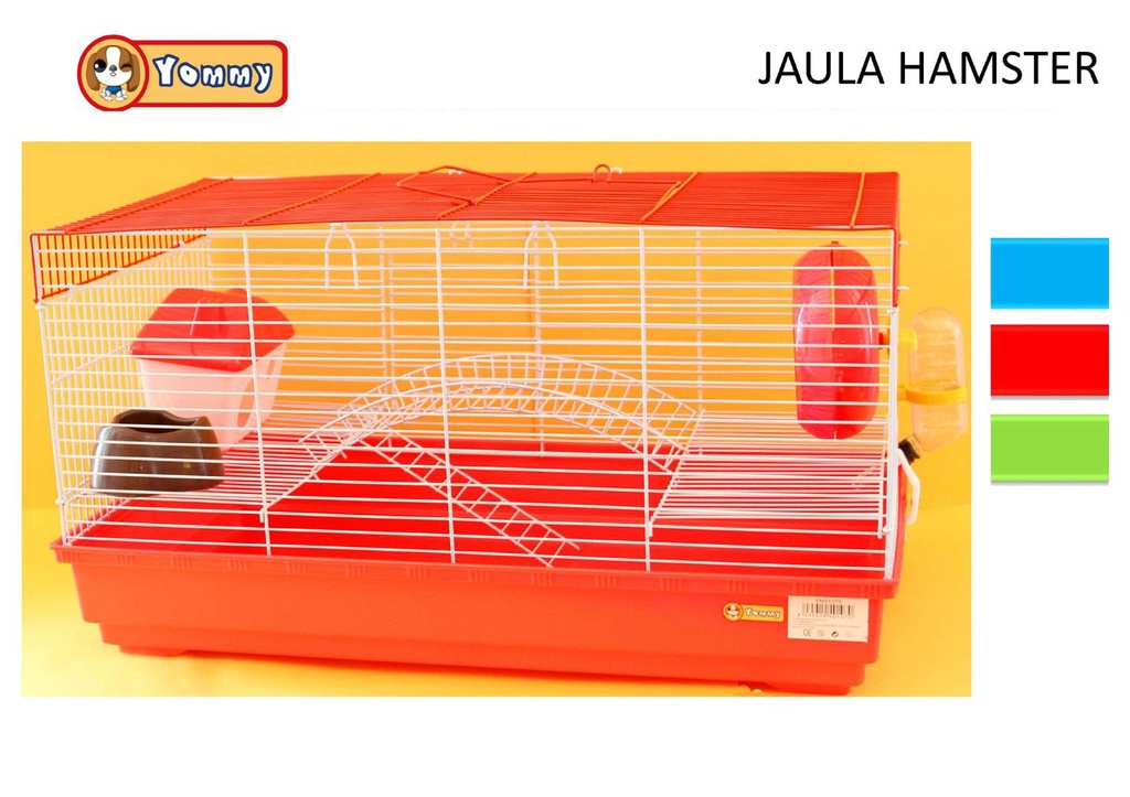 Jaula para hámsters color mezclado 58x32x31.5cm con accesorios