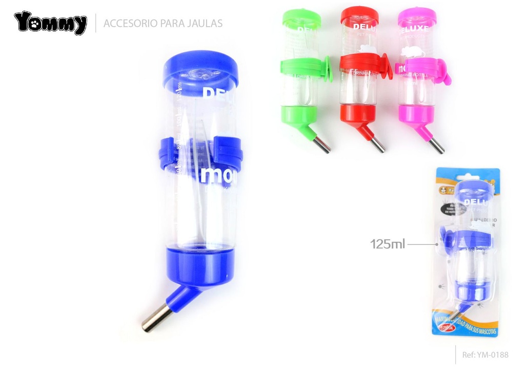 Bebedero de 125 ml para hámsters - Accesorios para mascotas