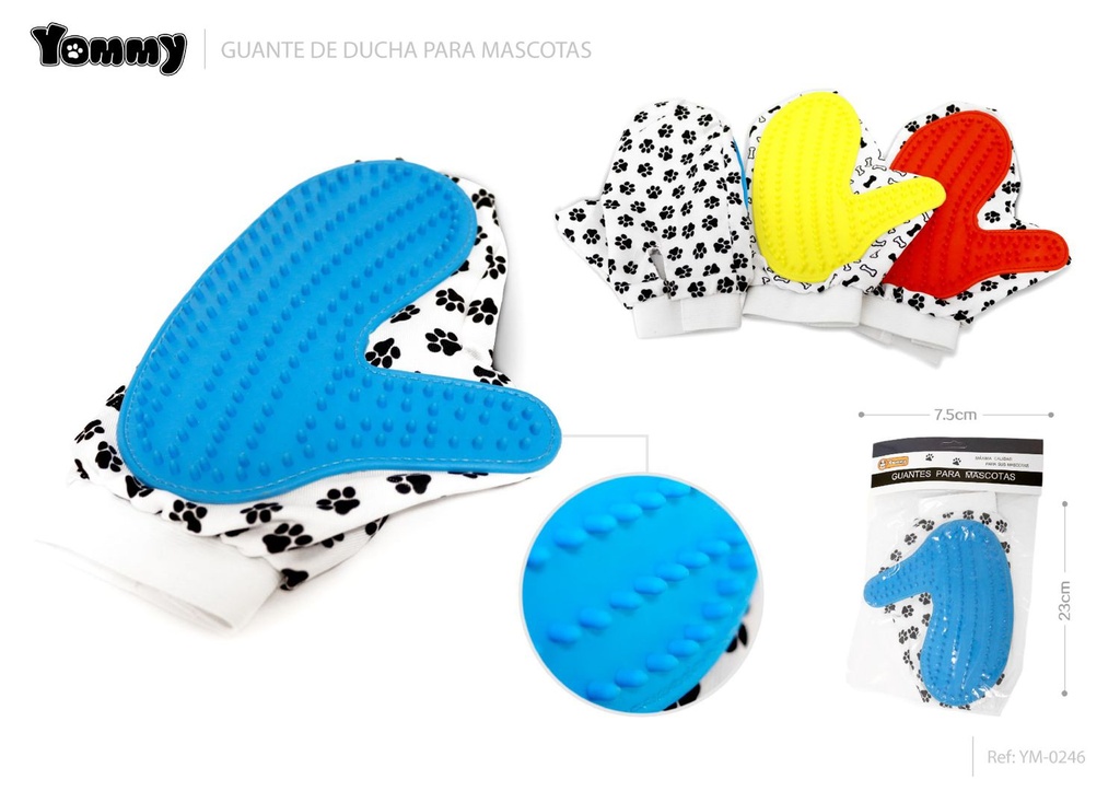 Guantes de masaje para mascotas 23x7.5cm