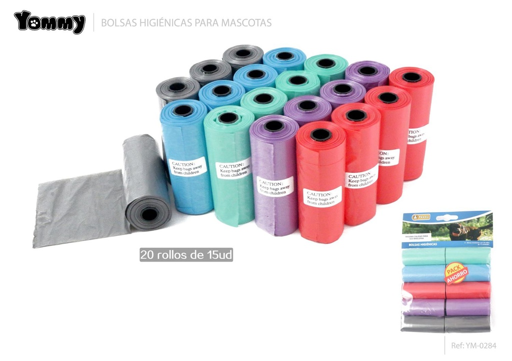 Bolsitas higiénicas para mascotas 20*15 colores - Accesorios para mascotas