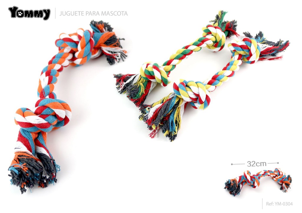 Juguete cuerda nudo para mascotas 32cm - Juguete para perros