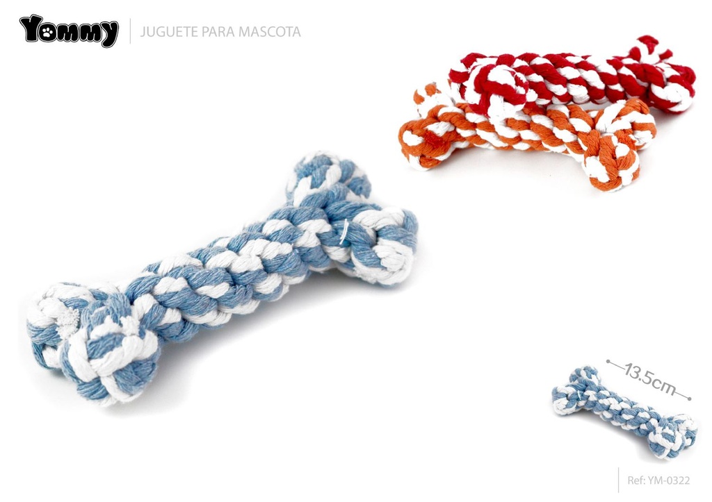 Juguete de hueso de cuerda para mascotas 13.5 cm - Juguetes para perros