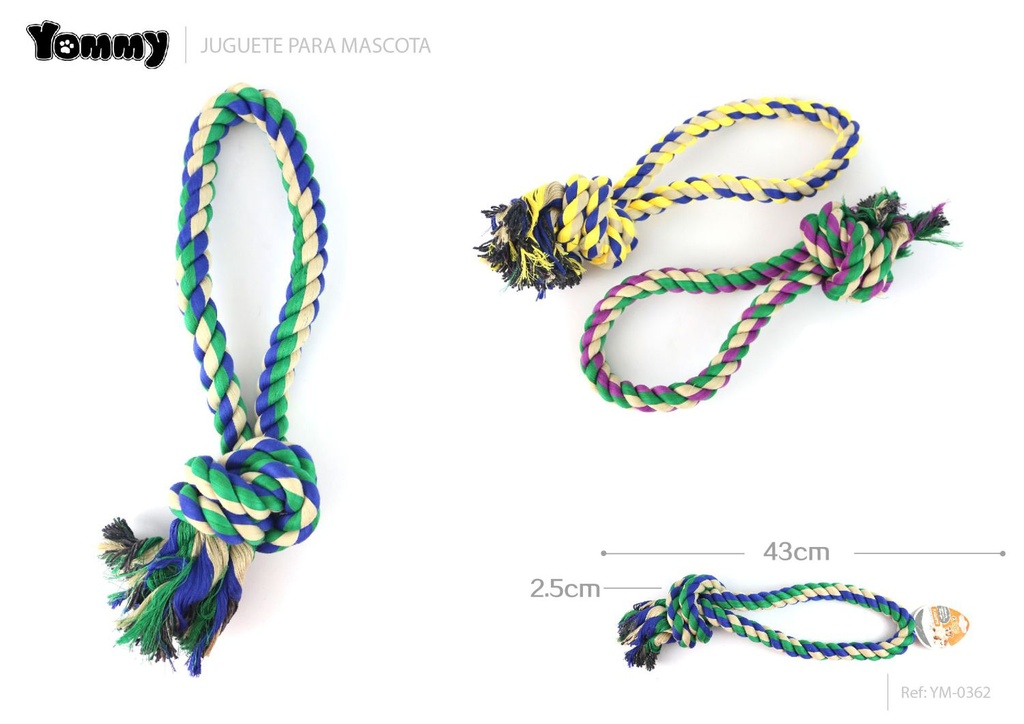 Juguete nudo 2.5x43 cm - Accesorios para mascotas