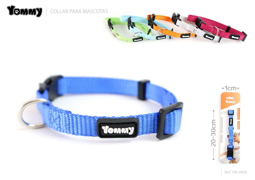 Collar de nylon sólido para mascotas 1.0*20-30 cm - Accesorios para mascotas